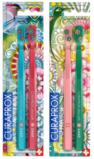 Curaprox Velmi jemný zubní kartáček 5460 Duo Wild Garden Edition 2 ks unisex