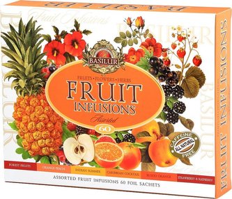 BASILUR Dárková sada ovocných čajů Fruit Infusions 60 sáčků