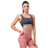 Sportovní podprsenka Smart Zip Black - NEBBIA - Velikost L