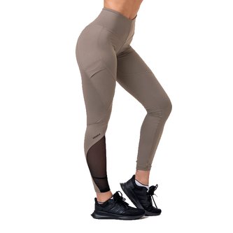 Dámské legíny High Waist Fit&Smart Mocha - NEBBIA - Velikost L