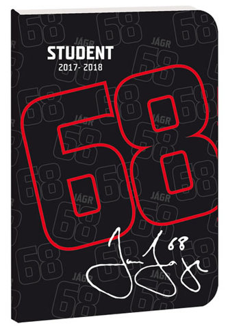 Školní diář student 2017/2018 - Jágr 68, černý