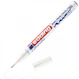Lakový popisovač EDDING 753 kaligrafický, biely