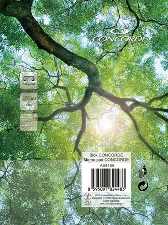 Blok CONCORDE A6 linka 8mm, 50 listů