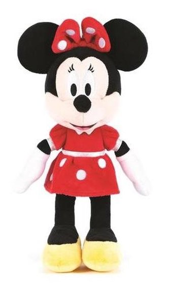 Plyšová Minnie v červených šatách 30 cm