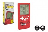 Digitálna hra Padajúce kocky hlavolam plast 14x7cm červená na batérie so zvukom v krabičke 7,5x14,5