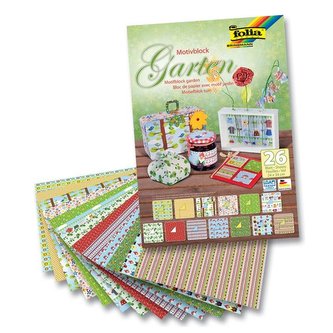 Folia Blok Designových papírů s motivem - Zahrada 26 listů