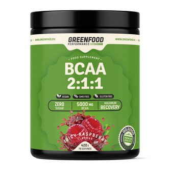 GreenFood nutrition - Performance BCAA 2:1:1 420g - Malinový juice