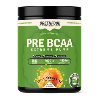 GreenFood nutrition - Performance Pre BCAA 420g - Tangerine juice