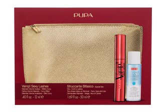 Pupa Vamp! řasenka Vamp! Sexy Lahes 12 ml + odličovací přípravek Struccante Bifasico Two-Phase Make-Up Remover 50 ml + psaníčko