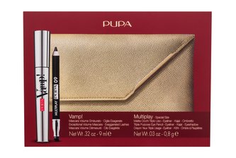 Pupa Vamp! řasenka Vamp! 9 ml + tužka na oči Multiplay 0,8 g 09 Deep Black + zlaté psaníčko