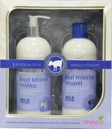 Vivaco Dárková kazeta Kozí mléko - mléčná koupel, tělové mléko