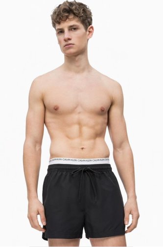 Calvin Klein Plavky Double waistband - black Velikost: S