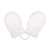 Dětské zimní rukavičky New Baby se šňůrkou bílé - velikost 62 (3-6m)