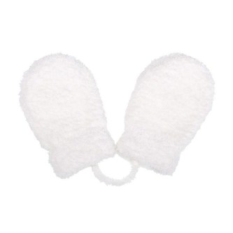 Dětské zimní rukavičky New Baby se šňůrkou bílé - velikost 62 (3-6m)