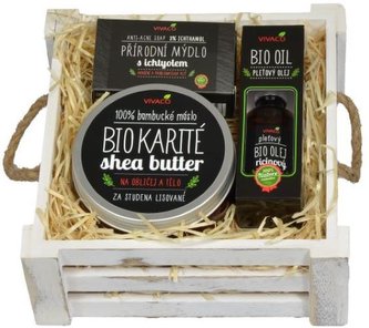 Vivaco Dárkové balení BIO v dřevěné bedýnce