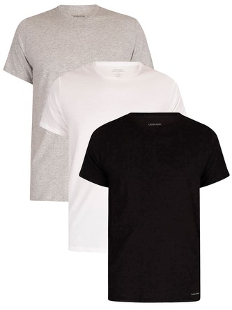 Calvin Klein - 3Pack pánských triček - černá, bílá, šedá Velikost: XL