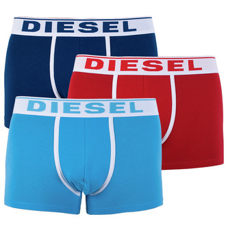 3Pack pánské boxerky Diesel červeno-modré Velikost: M