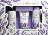 body tip Dárková kazeta Levandule PREMIUM - Sprchový gel, tělové mléko, krém na ruce