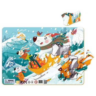 Dodo Puzzle rámové Novoročné dobrodružstvo 21 dielikov