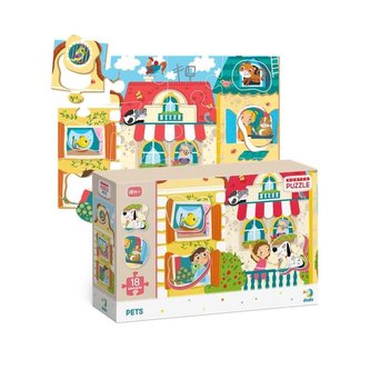 Dodo Puzzle s triedením obrázkov Maznáčikovia 18 dielikov