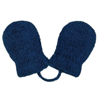 Dětské zimní rukavičky New Baby se šňůrkou tmavě modré - velikost 62 (3-6m)