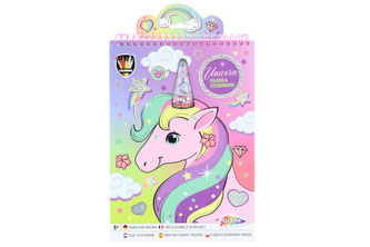 Omaľovánky so samolepkami A4 Jednorožec