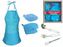 Sada pre malých kuchárov modrá - zástera s doplnkami v krabičke