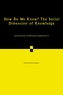 How Do We Know? The Social Dimension of Knowledge: Volume 89
