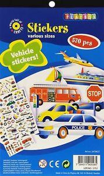 Playbox Veľká sada samolepiek - Vozidlá 570 ks