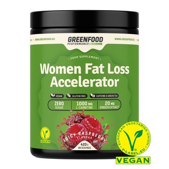GreenFood výživa - Performance women fat loos akcelerátor 420g - Malinový džús