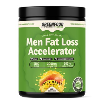 GreenFood nutrition - Performance men fat loos accelerator 420g - Mangový juice