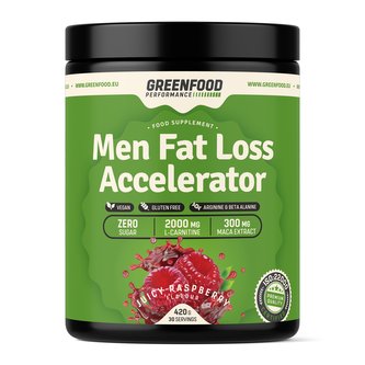 GreenFood nutrition - Performance men fat loos accelerator 420g - Malinový juice