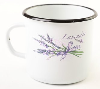 Hrnek 400 ml smalt levandule