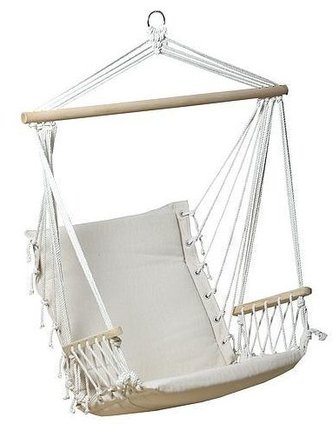 Křeslo houpací závěsné 100x50 cm CRAIG béžové