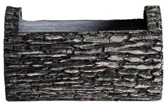 Květináč kmen 35x22 cm plast dřevěný efekt ořech