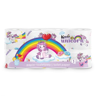 Toaletný papier s potlačou 3 vrstvový 8 ks Unicorn