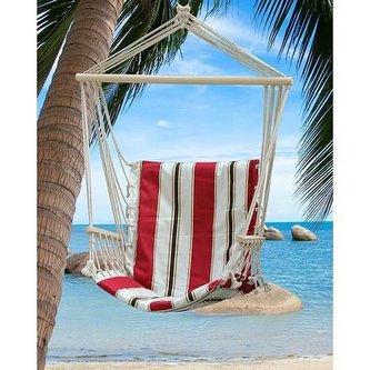 Křeslo houpací závěsné 100x50cm CRAIG červené