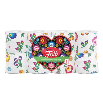 Toaletný papier s potlačou 3 vrstvový 8 ks Folk decor