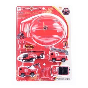 Hasičská souprava s přilbou