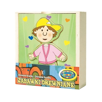 Obleč chlapce - dřevěné puzzle