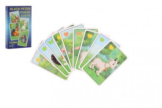 Čierny Peter Farma kreslená spoločenská hra v papierovej krabičke 7x10,5x1,5cm