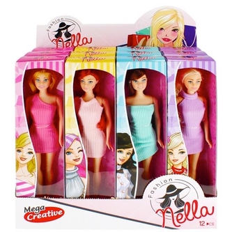 Panenka v barevných šatech