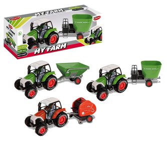 Traktor s balíkovačem slámy - setrvačník