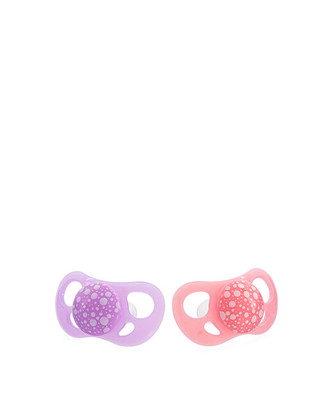 Dudlík 2x 6+m pastelovo růžová