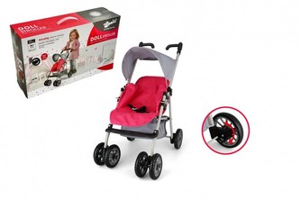 Kočík pre bábiky látka/kov 34,5x54,5x62cm v krabici 50x31x15cm