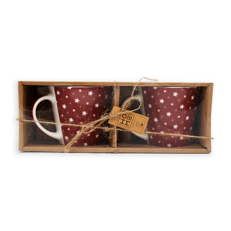 Sada dvou hrnků 340 ml, v krabičce, Hvězdičky