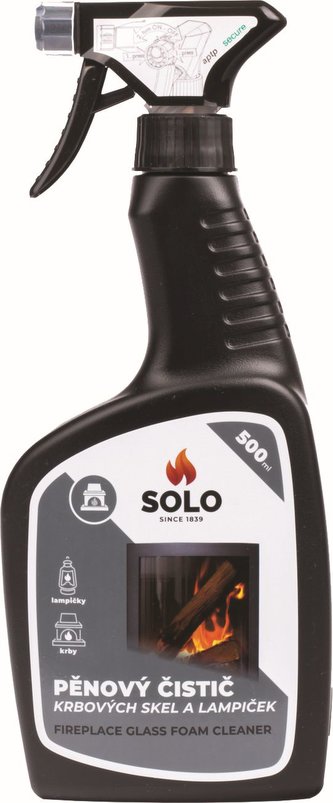 Čistič krbových skiel a lampičiek 500 ml penový Solo