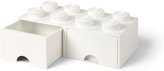 Úložný box LEGO s šuplíky 8 - bílý