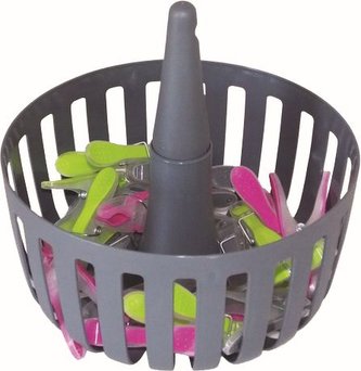 Košík na kolíčky Click závěsný + kolíčky SOFT 20 ks