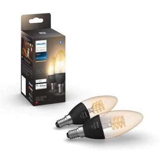 HUE Bluetooth 2x žárovka LED E14 filament svíčka 4.5W 300lm 2100K